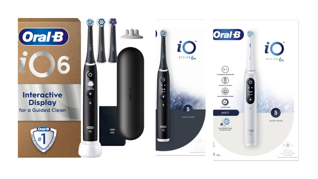 Comparing Oral-B iO Series 6 vs 6N vs 6S Electric Toothbrushes