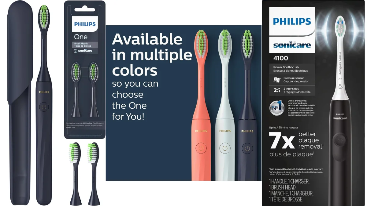 Philips One Sonicare vs Sonicare 4100 Series Electric Toothbrush