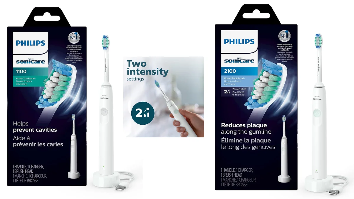 Philips Sonicare 1100 vs 2100 vs 3100 vs 4100 electric toothbrushes comparison